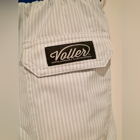 Voller Swimwear Board Shorts - Blue Stripes - S/M - Picture 3 of 6